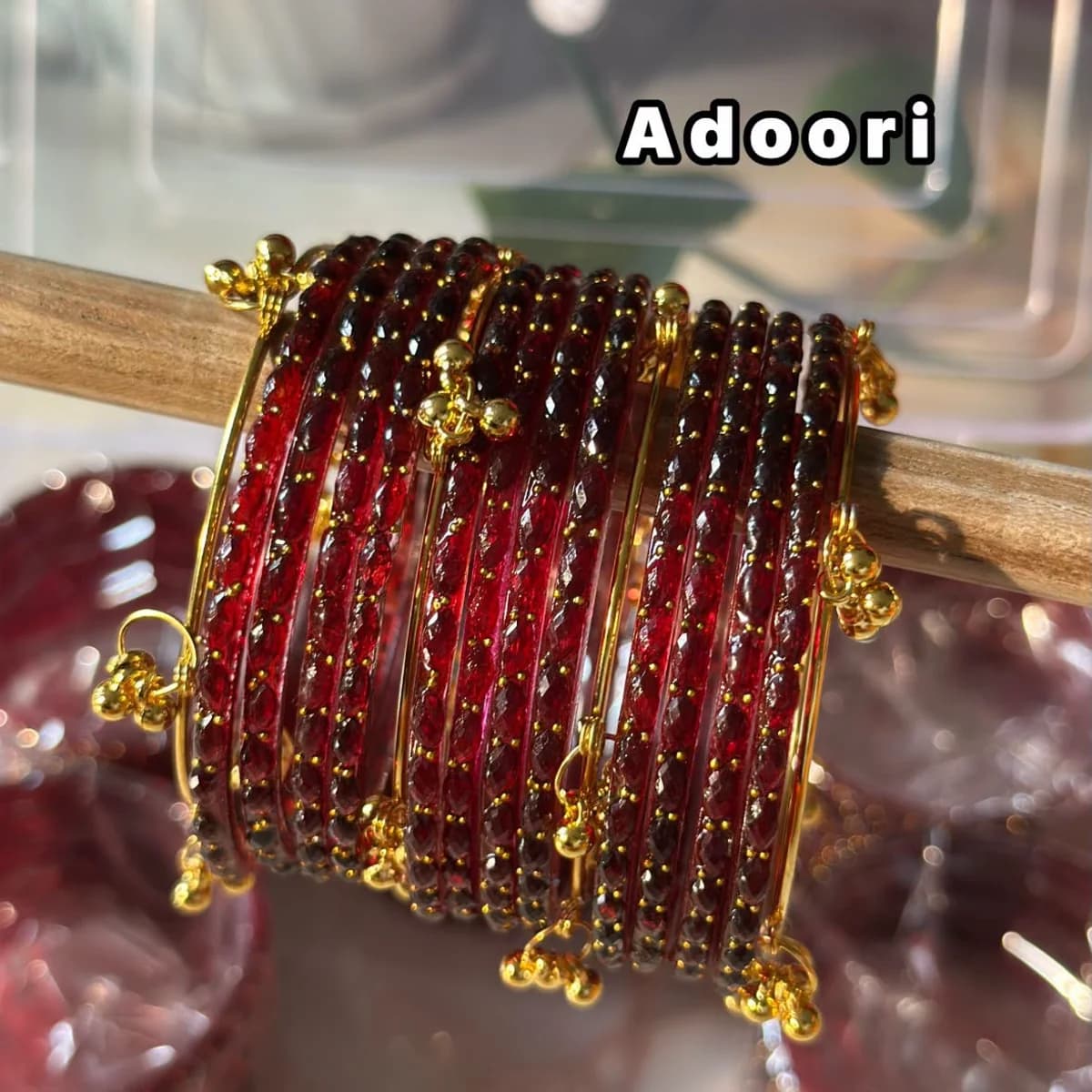 Ruby Red Traditional Bangles